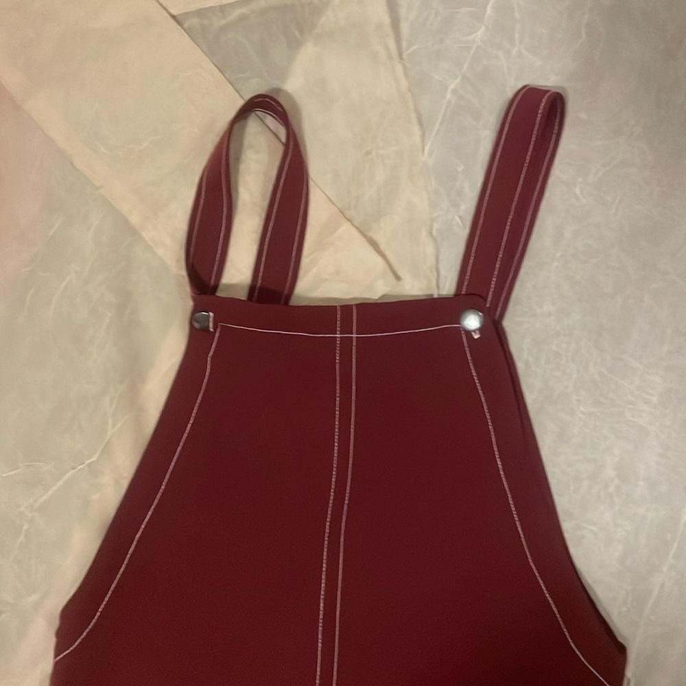 Forever 21 Burgundy Overall Dress